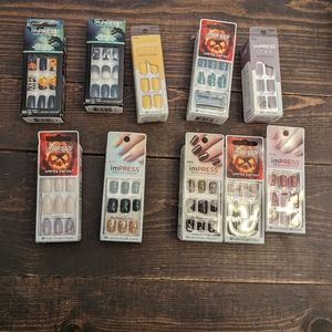 Lot of 10 Impress Press on Manicure Sets New